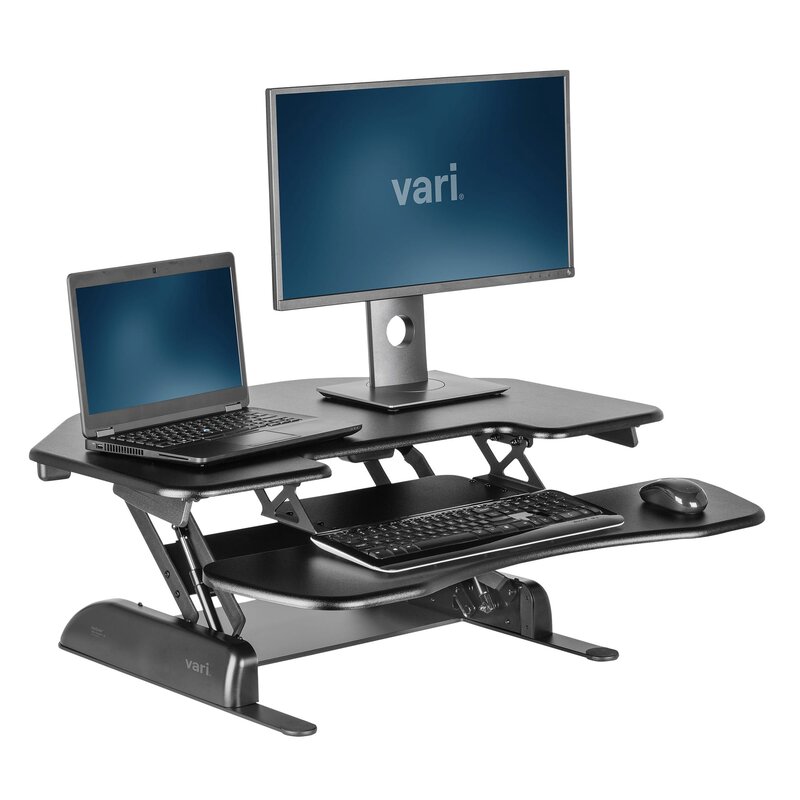 VARIDESK Cube Corner Height Adjustable Standing Desk Converter | Wayfair